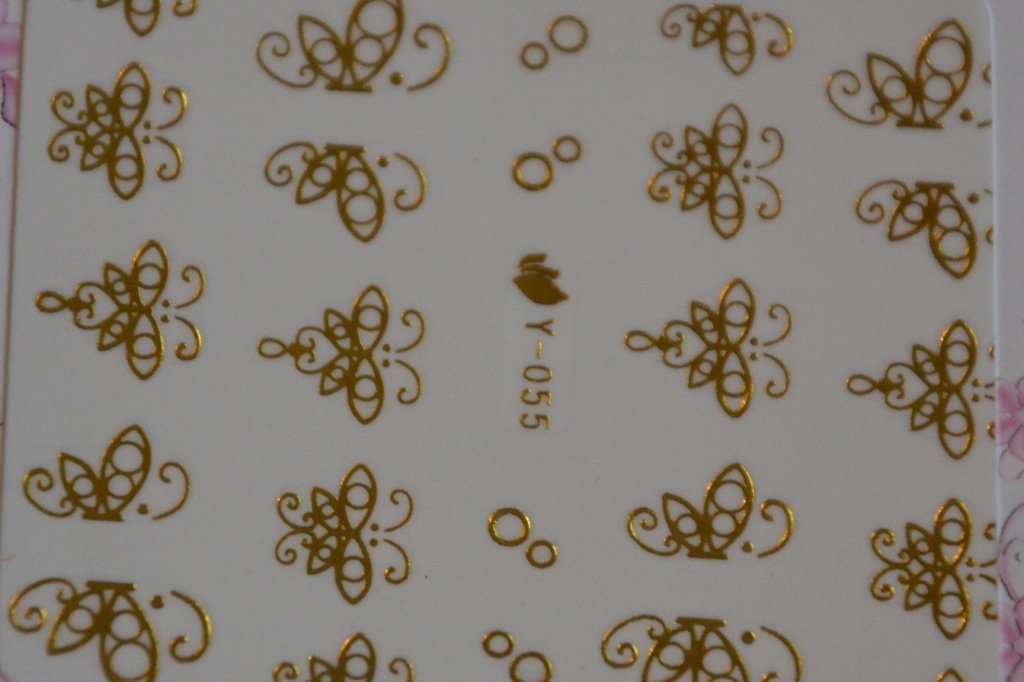 Autocollant Ongle Water Decal Motif Doré 55