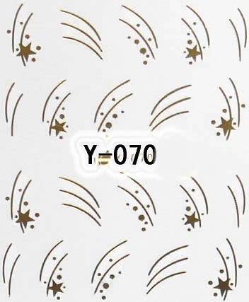Autocollant Ongle Water Decal Etoile Filante Dorée 70