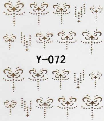 Autocollant Ongle Water Decal Motif Pointillés Dorés 72