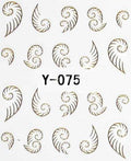 Autocollant Ongle Water Decal Motif Coquillage Doré r 75 - NailArtBoutique