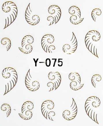 Autocollant Ongle Water Decal Motif Coquillage Doré r 75