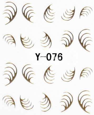 Autocollant Ongle Water Decal Traits Dorés 76