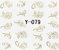 Autocollant Ongle Water Decal Rose Dorée 79 - NailArtBoutique