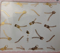 Autocollant Ongle Water Decal Fermeture Eclair / Zip en Or 81 - NailArtBoutique