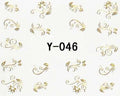 Autocollant Ongle Water Decal Déco en Or 46 - NailArtBoutique