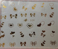 Autocollant Ongle Water Decal Amour & Joie en Or 34 - NailArtBoutique