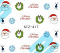 Autocollant Ongle Water Decal Père Noël et Déco de Fêtes STZ 417 - NailArtBoutique