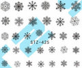 Autocollant Ongle Water Decal Jolis Flocons Noir & BlancSTZ 425 - NailArtBoutique
