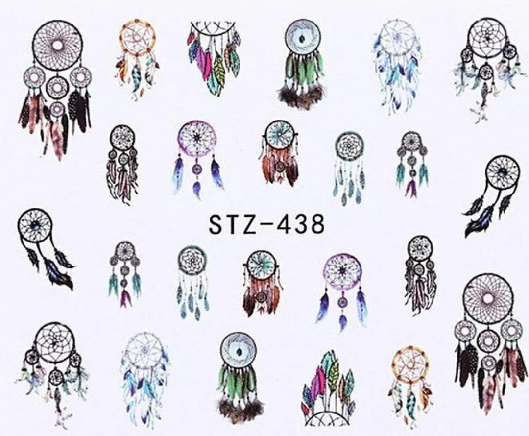 Autocollant Ongle Water Decal Attrape Rêve STZ 438
