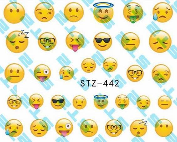 Autocollant Ongle Water Decal Emoji & Smiley STZ 442