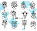 Autocollant Ongle Water Decal Mandala à points STZ 500 - NailArtBoutique