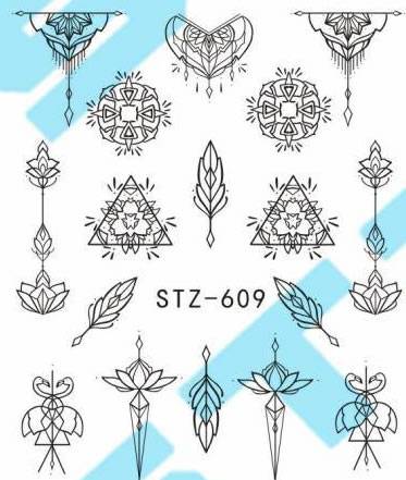 Autocollant Ongle Water Decal Motifs Spirituels STZ 609