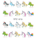 Autocollant Ongle Water Decal Licorne Cartoon STZ 616 - NailArtBoutique