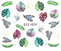Autocollant Ongle Water Decal Feuilles coloréesSTZ 830 - NailArtBoutique
